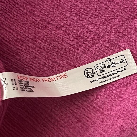 By Anthropologie Strapless Smocked Cover-Up Dress Pink Rose Large Fairy Hem - Picture 9 of 13